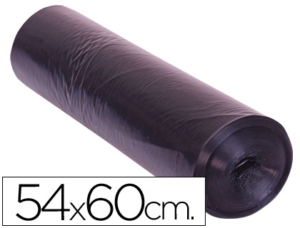 [2036541] BOLSA BASURA DOMESTICA NEGRA 54X60 GALGA 100 -ROLLO DE 25 UNIDADES (Ref.044104)