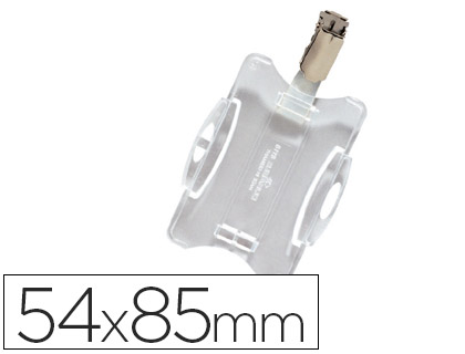 [9078322] DURABLE - Portanombres Tarjetas seguridad 54x85 mm Pinza plástica (Ref.8118-19)