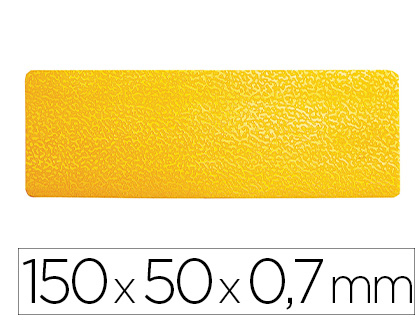 [9155897] DURABLE - Simbolo adhesivo pvc forma de linea para delimitacion suelo amarillo 150x50x0,7 mm pack de 10 (Ref. 1703-04)