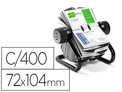 [2155884] DURACLIP - Tarjetero visifix rotatorio 200 fundas para 400 tarjetas 72x104 mm incluye separador az (Ref. 2481-01)