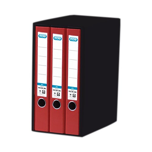 [9023120] ELBA - Módulo Archivador 3ud A4 Lomo 50mm Rojo (Ref.100580058)