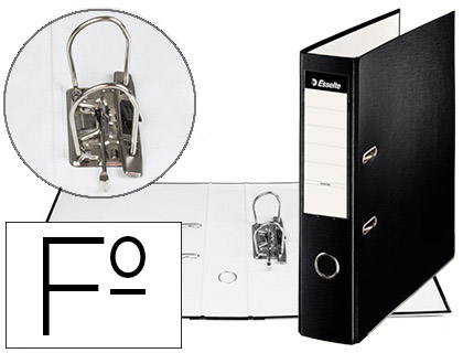 [9063038] ESSELTE - Archivador de Palanca Folio Lomo 75mm Negro (Ref.42304)