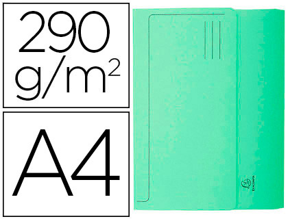 [2063277] EXACOMPTA - SUBCARPETA CARTULINA CON BOLSA DIN A4 VERDE 290 GR (Ref.47673E)
