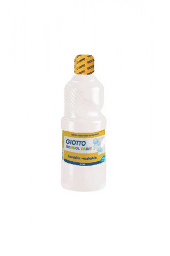 [9073589] GIOTTO - Témpera LAVABLE BOTELLA 500 ML. COLOR BLANCO (Ref.535301)
