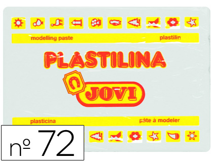 [2022149] JOVI - PLASTILINA 72 BLANCO -UNIDAD -TAMAÑO GRANDE (Ref.72-01)
