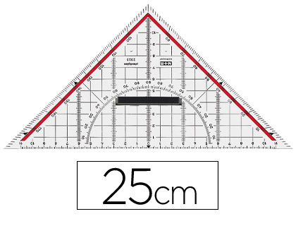 [2029700] MOR - ESCUADRA GEOMETRIA 25 CM PLASTICO CRISTAL (Ref.23251000)