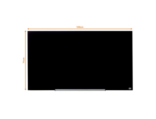 [1937175] NOBO - Pizarra Diamond Glass Negro 1260x711 (Ref.1905181)