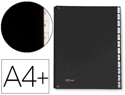 [9063099] PARDO - Carpeta clasificadora 12 posiciones A4 Negro (Ref.82101)