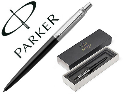 [2063667] PARKER - Bolígrafo Jotter Core Negra CT Retráctil Acero Inoxidable (Ref.1953184)