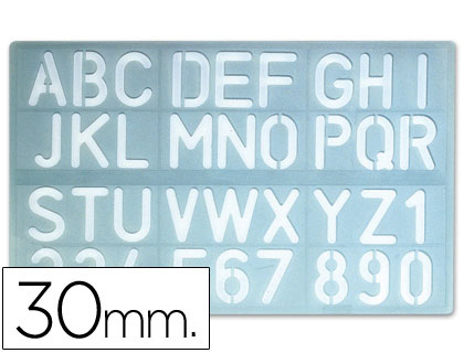 [2025828] PLANTILLA ROTULACION 1600 -LETRAS Y NUMEROS DE 30 MM (Ref.P-1600)