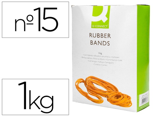 [2054328] Q-CONNECT - GOMILLAS ELASTICAS 1000 GR NUMERO 15 150 X 2 MM (Ref.KF15179)