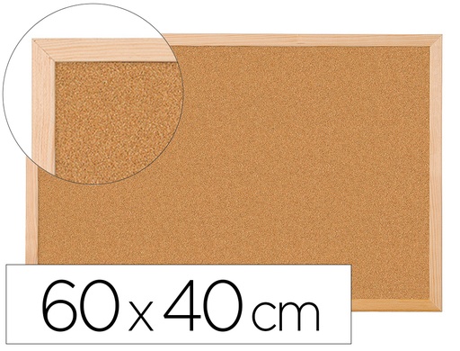 [2021812] Q-CONNECT - PIZARRA CORCHO 60X40 CM MARCO DE MADERA (Ref.KF03566)