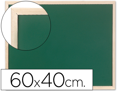 [2027523] Q-CONNECT - PIZARRA VERDE MARCO DE MADERA 60X40 CM SIN REPISA (Ref.KF03584)