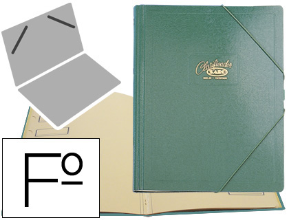 [2023374] SARO - CARPETA CLASIFICADOR Cartón COMPACTO FOLIO VERDE -12 DEPARTAMENTOS (Ref.30-V)