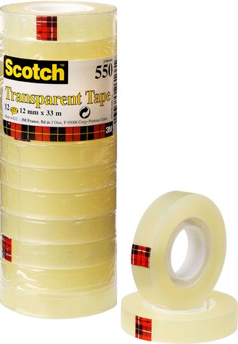 [9075619] SCOTCH - Cinta adhesiva 550 19x33mm transparente Resistente FT510283789 (Ref.XA004839438)
