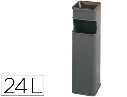 [2023342] SIE - CENICERO PAPELERA CUADRADO 403 GRIS -METALICO -MEDIDA 65X18X18 CM (Ref.403-G)