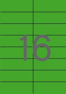 [9939084] APLI - ETIQUETAS ADH.IMPR. A4 COLOR VERDE C.RECTOS BLISTER 20h 105x37 mm 320 uds.(0) (Ref.1598)