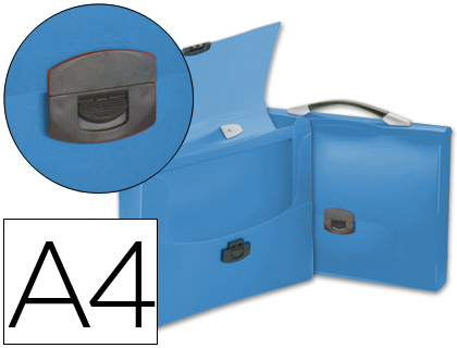 [2032861] BEAUTONE - CARPETA PORTADOCUMENTOS BROCHE 34622 POLIPROPILENO DIN A4 AZUL TRANSPARENTE CON ASA 