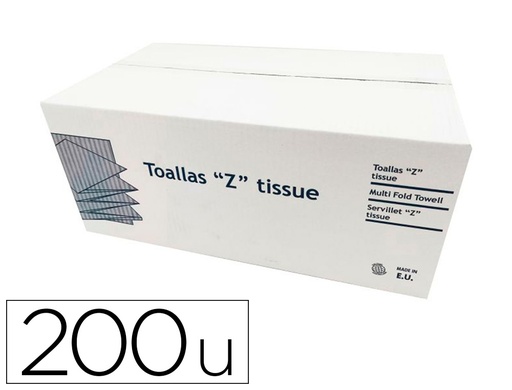 [9159990] DAHI - Toalla de papel secamanos z ecopasta 2 capas caja con 20 paquetes de 200 unidades (Ref. DJT52320)