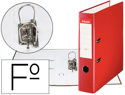 [9063035] ESSELTE - Archivador de Palanca Folio Lomo 75mm Rojo (Ref.42301)