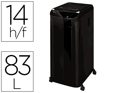 [9155481] FELLOWES - Destructora de documentos automax 600m capacidad de hojas 600 seguridad p5 clips y tarjetas (Ref. 4657401)