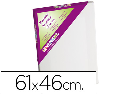 [2043024] LIDERCOLOR - BASTIDOR 12P LIENZO GRAPADO LATERAL ALGODON 100% MARCO PAWLONIA 1,8X3,8 CM BORDES MADERA 61X46 CM (Ref.A30208-12P)