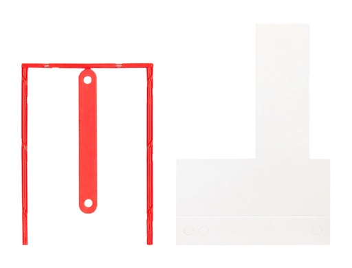 [2051871] Q-CONNECT - ENCUADERNADOR FASTENER PLASTICO D-CLIPS COLOR ROJO CAJA DE 100 UNIDADES (Ref.KF02281)