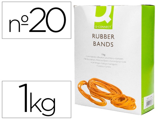 [2054329] Q-CONNECT - GOMILLAS ELASTICAS 1000 GR NUMERO 20 200 X 2 MM (Ref.KF14689)