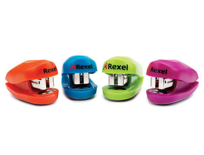 [2075365] REXEL - GRAPADORA BUDDY + CAJA GRAPAS CAPACIDAD 10 HOJAS COLORES SURTIDOS (Ref.2100150)