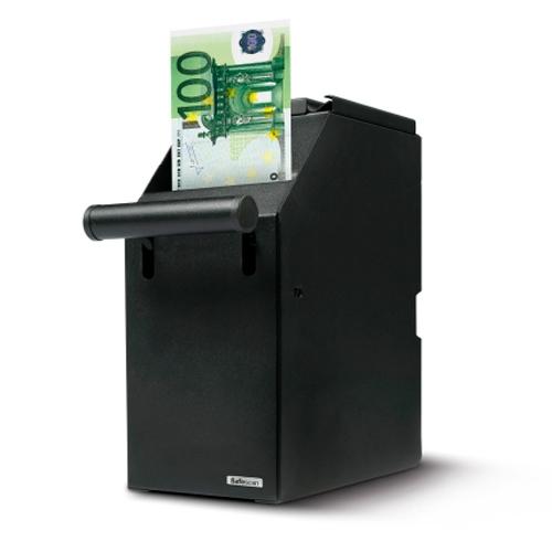 [1203470] SAFESCAN - Cajon Portamonedas 4100 Acero 102x255x190 2 llaves Negro (Ref.121-0276)