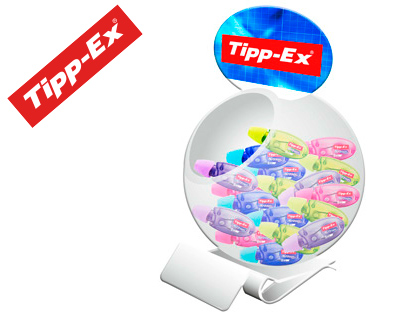[9054291] TIPP-EX - Expositor de 60 u. de cintas correctoras Micro Tape Twist5 mmx8m (Ref.8794321)