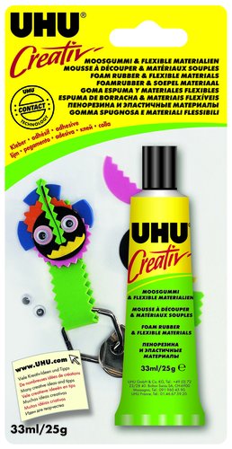 [9079158] UHU - Creativo GOMA EVA.Adhesivo adhesión inmediata para goma EVA.30ml Incoloro poca olor. (Ref.62931)