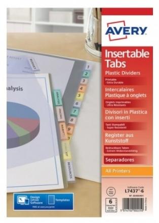 [9072177] AVERY - Separadores 12 posiciones A4 Transparente 05614 501 (Ref.5614501)