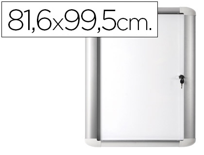 [2078123] BI-OFFICE - VITRINA DE ANUNCIO MAGNETICA 816X995 MM PARA EXTERIOR CON MARCO DE ALUMINIO Y CERRADURA (Ref.VT630209760)