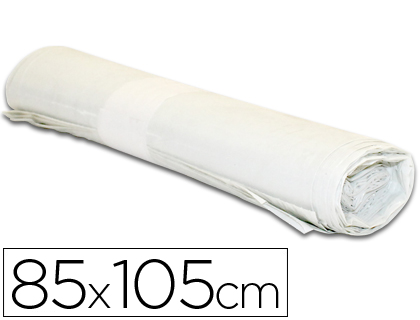 [2059935] BOLSA BASURA INDUSTRIAL BLANCA 85X105CM GALGA 110 ROLLO DE 10 UNIDADES (Ref.10020309)