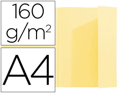 [9072595] CLAIREFONTAINE - Subcarpeta Jura 160gr A4 Cartulina 1 solapa Amarillo (Ref.348005E)