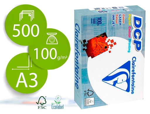 [9072398] DCP - Papel impresión Laser Color 500h 100 g. A3 (Ref.1822C)