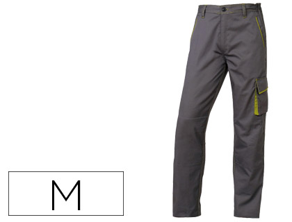 [2075802] DELTAPLUS - PANTALON DE TRABAJO CINTURA AJUSTABLE 5 BOLSILLOS COLOR GRIS VERDE TALLA M (Ref.M6PANGR-TM)
