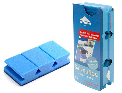 [2062892] ESTROPAJO SALVAUÑAS AZUL BICAPA PACK DE 3 UNIDADES (Ref.142007)