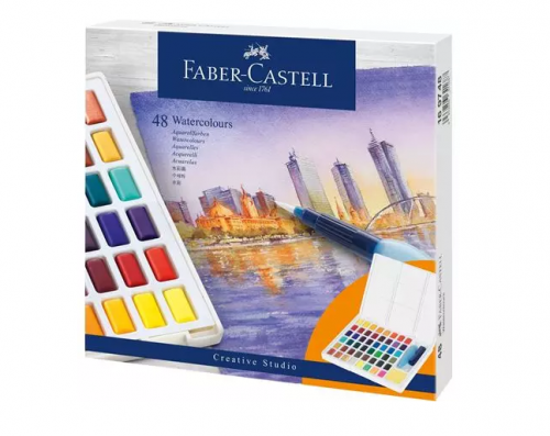 [9936019] FABER CASTELL - ACUARELAS CREATIVE STUDIO ESTUCHE de 48 (Ref.169748)