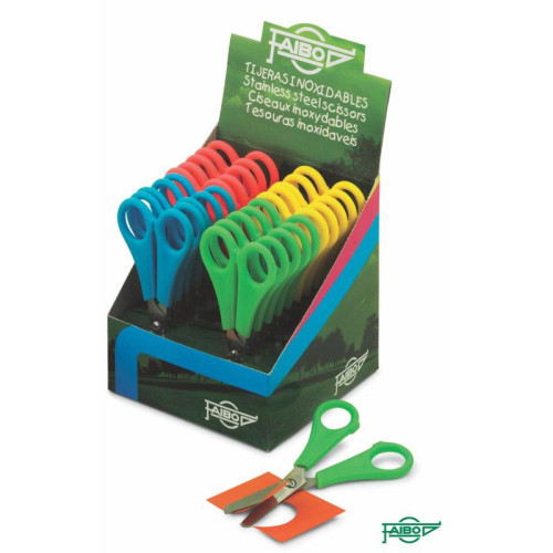 [9937221] FAIBO - TIJERAS ESCOLARES 13 cm. EXPOSITOR de 20 (Ref.TE13E)