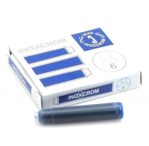 [9942609] INOXCROM - TINTA ESTILOGRAFICA CAJA 6 CARTUCHOS AZUL (Ref.41505001)