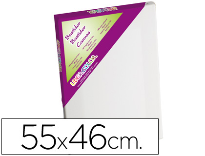 [2043023] LIDERCOLOR - BASTIDOR 10F LIENZO GRAPADO LATERAL ALGODON 100% MARCO PAWLONIA 1,8X3,8 CM BORDES MADERA 55X46 CM (Ref.A30208-10F)