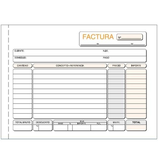 [9942757] LOAN - TALONARIO FACTURAS 4º APDO DUPLI (72D) (Ref.T-64)