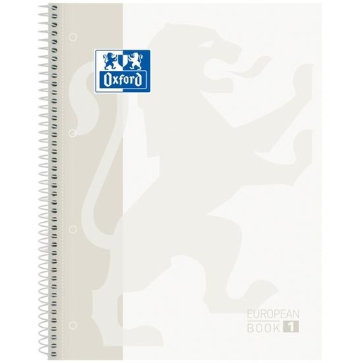 [9154784] OXFORD - Cuaderno espiral ebook 1 school classic din a4+ 80 hojas cuadro 5 mm blanco (Ref. 400117449)