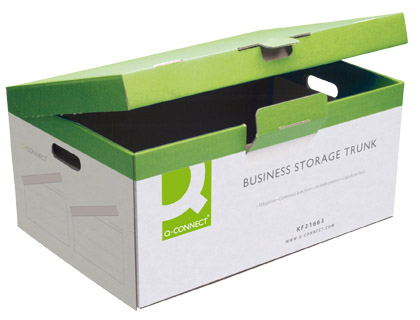 [2077402] Q-CONNECT - CAJON Cartón PARA 5 CAJAS Archivador Definitivo A4 LOMO DE 100 MM MONTAJE MANUAL MEDIDAS INTERIOR 374X540X245MM (Ref.KF21663)