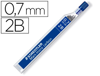 [9150297] STAEDTLER - MINAS MARS MICRO GRAFITO 0,7mm "2B" TUBO 12nuid. (Ref.250 07-2B)
