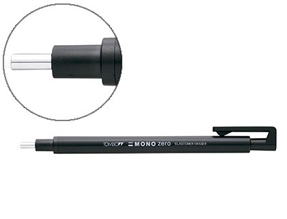 [2063010] TOMBOW - PORTAGOMAS CON CLIP PUNTA GOMA NEGRA REDONDA 2,3 MM DIAMETRO COLOR NEGRO (Ref.20228)