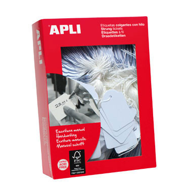 [2012363] APLI - ETIQUETAS COLGANTES 50 X 70 MM -CAJA DE 400 (Ref.396)