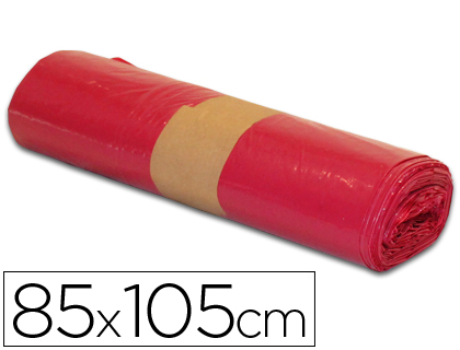 [2059934] BOLSA BASURA INDUSTRIAL ROJA 85X105CM GALGA 110 ROLLO DE 10 UNIDADES (Ref.10020307)